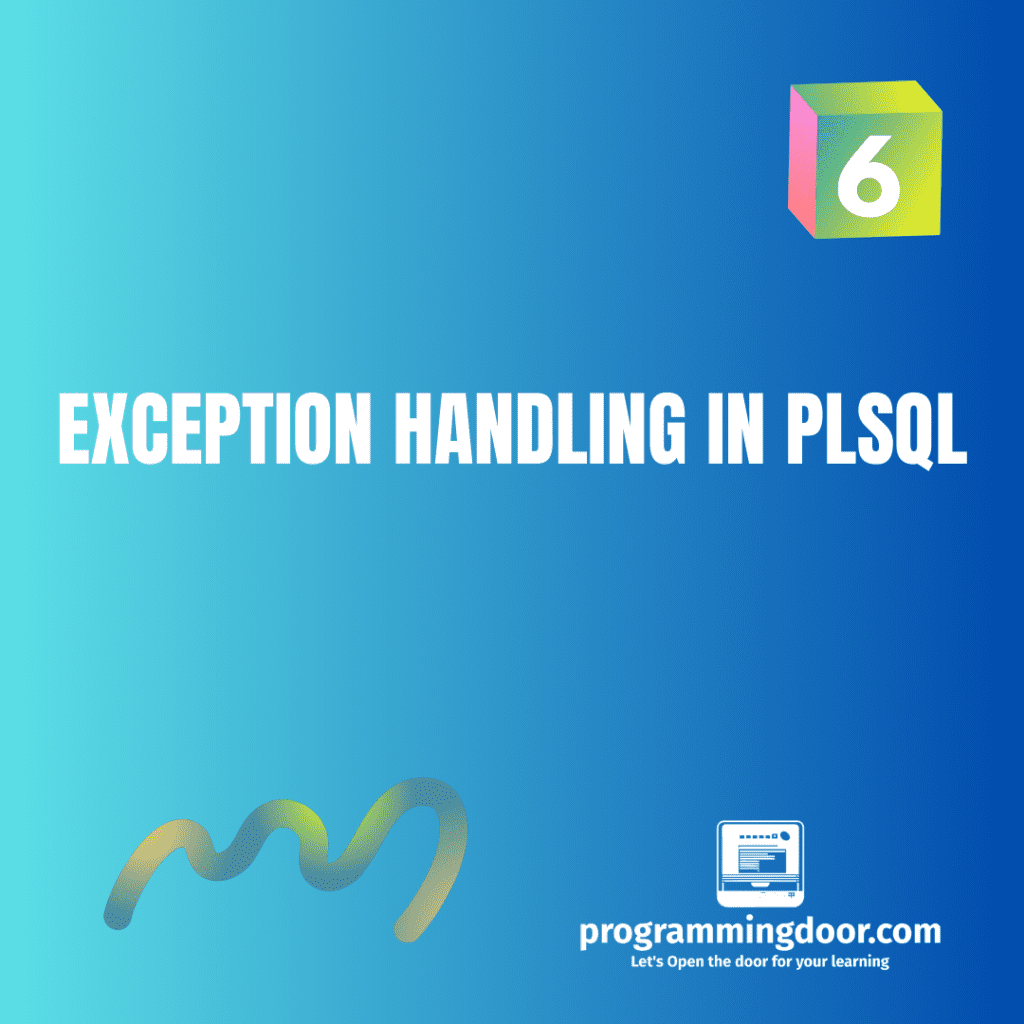 Exception handling in plsql