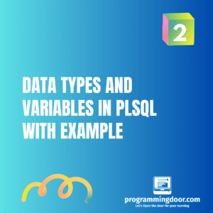 Data Types And Variables In Plsql With Example Programmingdoor.com